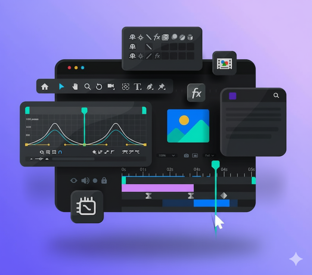 Video production dashboard mockup